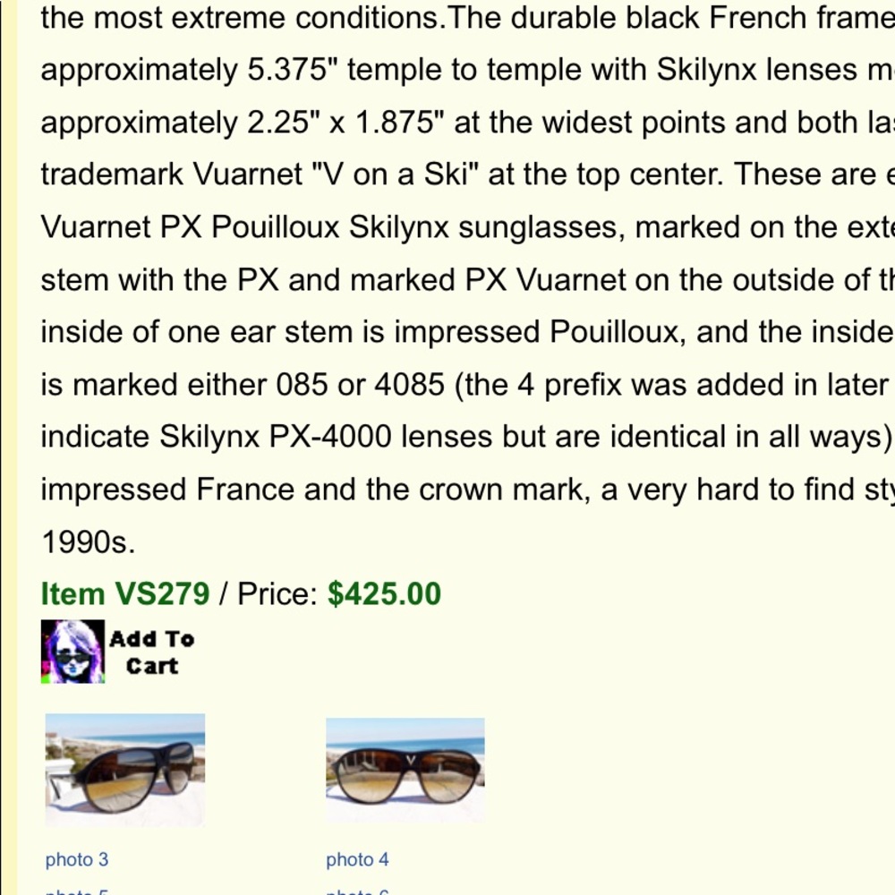 VUARNET Super RARE French Sunglasses - Picture 5 of 16